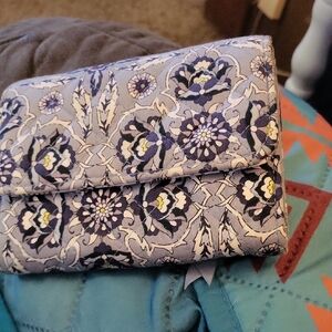 Vera Bradley Floral Wallet - Blue and Yellow